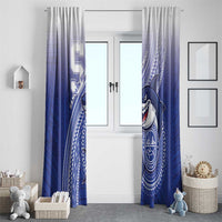 Samoana High School Window Curtain Polynesian Tribal Shark LT05 - Polynesian Pride