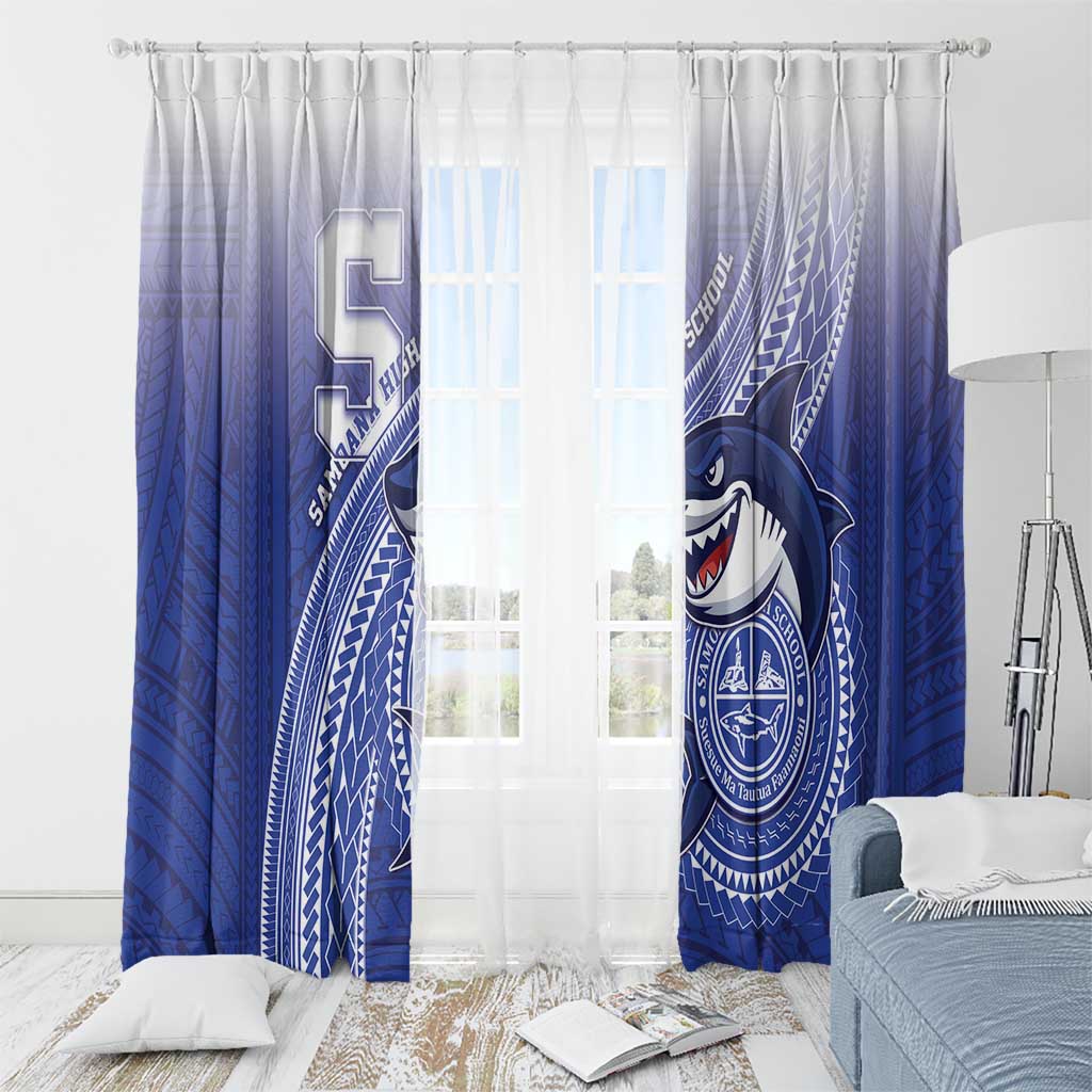 Samoana High School Window Curtain Polynesian Tribal Shark LT05 - Polynesian Pride