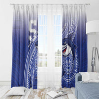 Samoana High School Window Curtain Polynesian Tribal Shark LT05 - Polynesian Pride