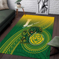 Leone High School Area Rug Leone Lion LT05 Green - Polynesian Pride