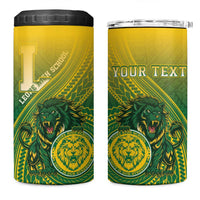 Personalized Leone High School 4 in 1 Can Cooler Tumbler Leone Lion LT05 One Size: 16 oz Green - Polynesian Pride