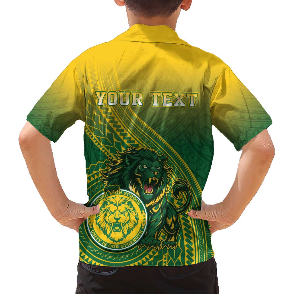 Personalized Leone High School Kid Hawaiian Shirt Leone Lion LT05 - Polynesian Pride