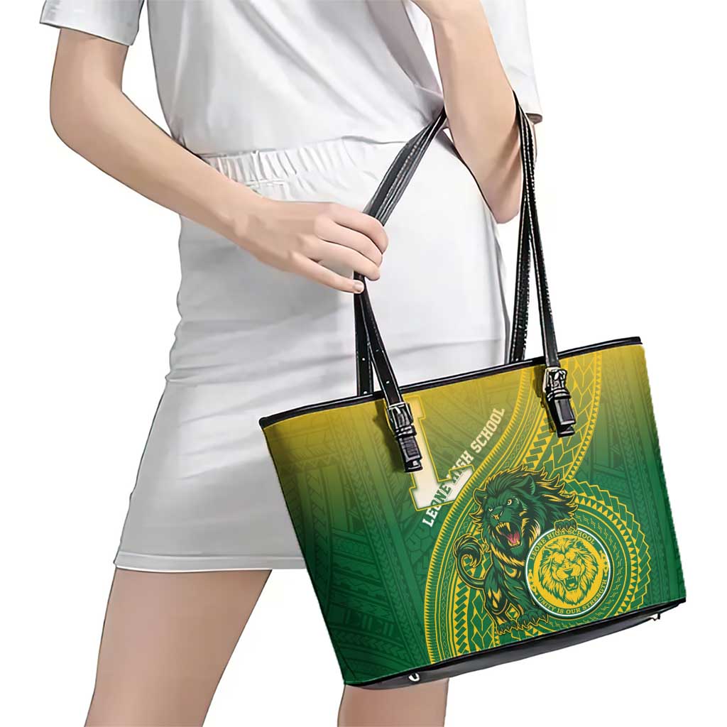 Leone High School Leather Tote Bag Leone Lion LT05 - Polynesian Pride