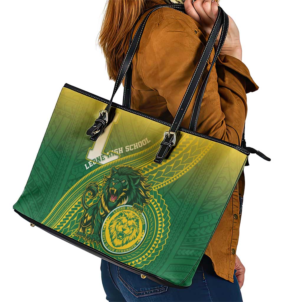 Leone High School Leather Tote Bag Leone Lion LT05 - Polynesian Pride