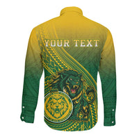 Personalized Leone High School Long Sleeve Button Shirt Leone Lion LT05 - Polynesian Pride