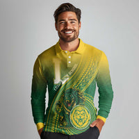 Personalized Leone High School Long Sleeve Polo Shirt Leone Lion LT05 - Polynesian Pride