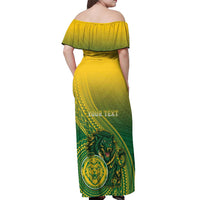 Personalized Leone High School Off Shoulder Maxi Dress Leone Lion