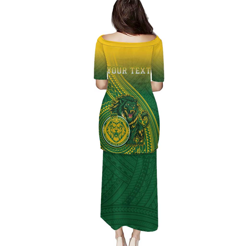 Personalized Leone High School Puletasi Leone Lion