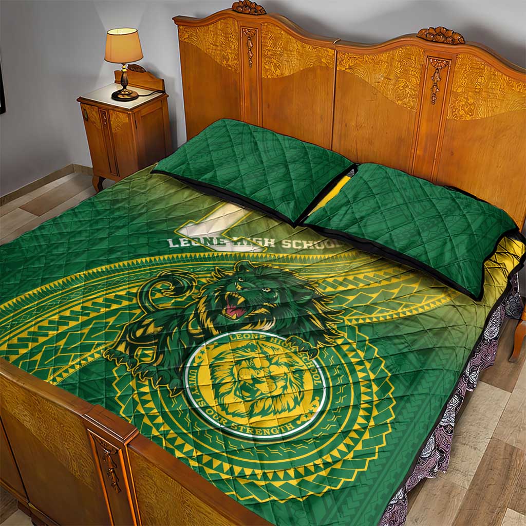 Leone High School Quilt Bed Set Leone Lion