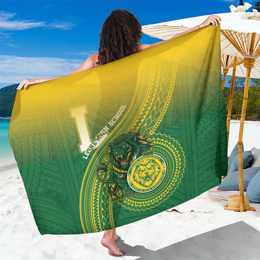 Leone High School Sarong Leone Lion LT05 One Size 44 x 66 inches Green - Polynesian Pride