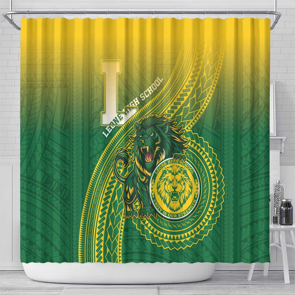 Leone High School Shower Curtain Leone Lion