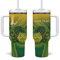 Personalized Leone High School Tumbler With Handle Leone Lion LT05 One Size: 40 oz Green - Polynesian Pride