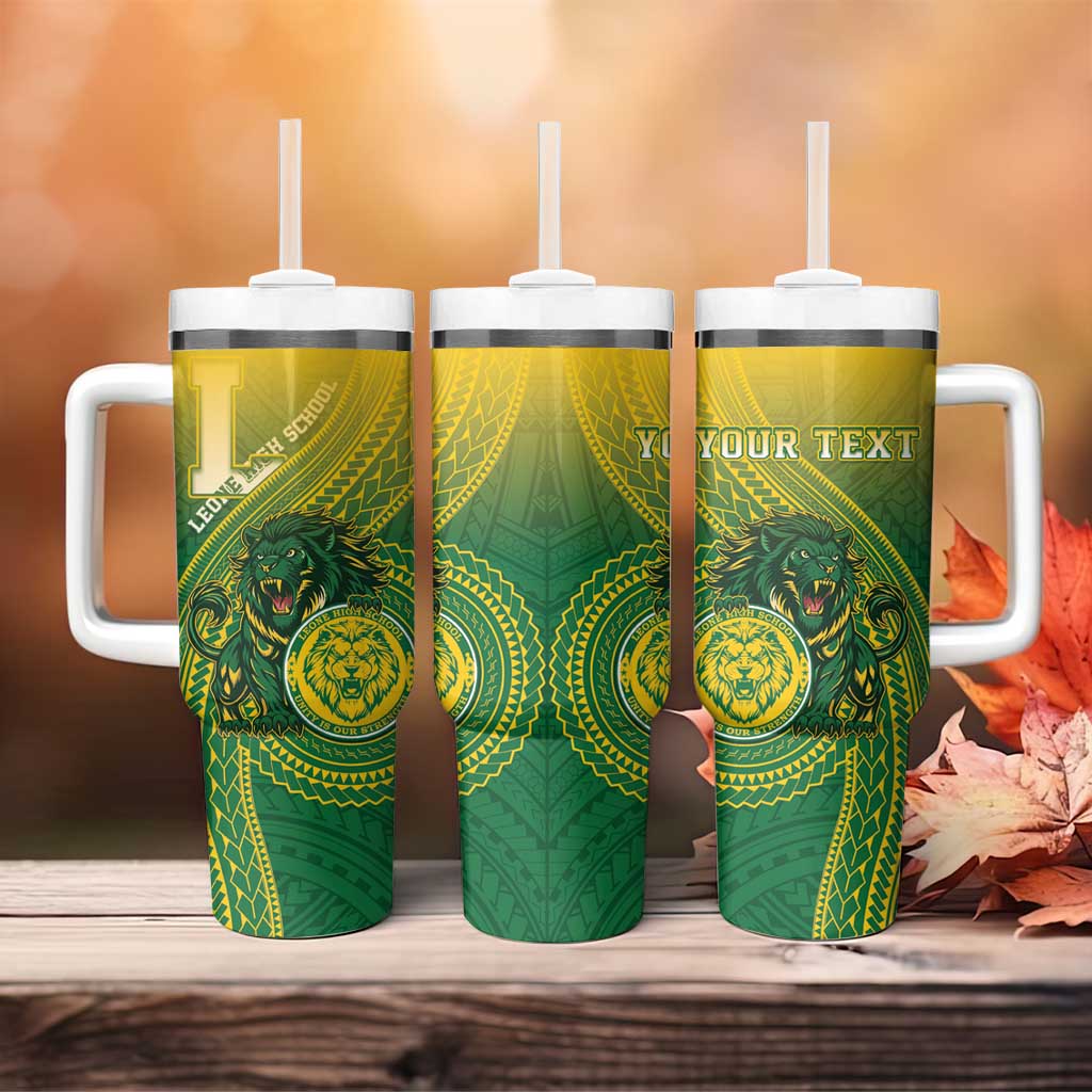 Personalized Leone High School Tumbler With Handle Leone Lion LT05 - Polynesian Pride