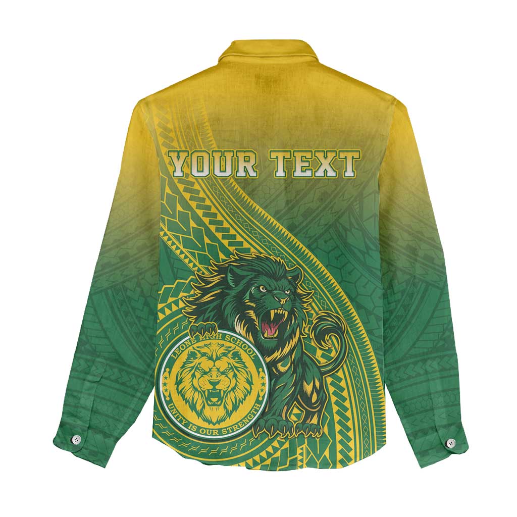 Personalized Leone High School Women Casual Shirt Leone Lion