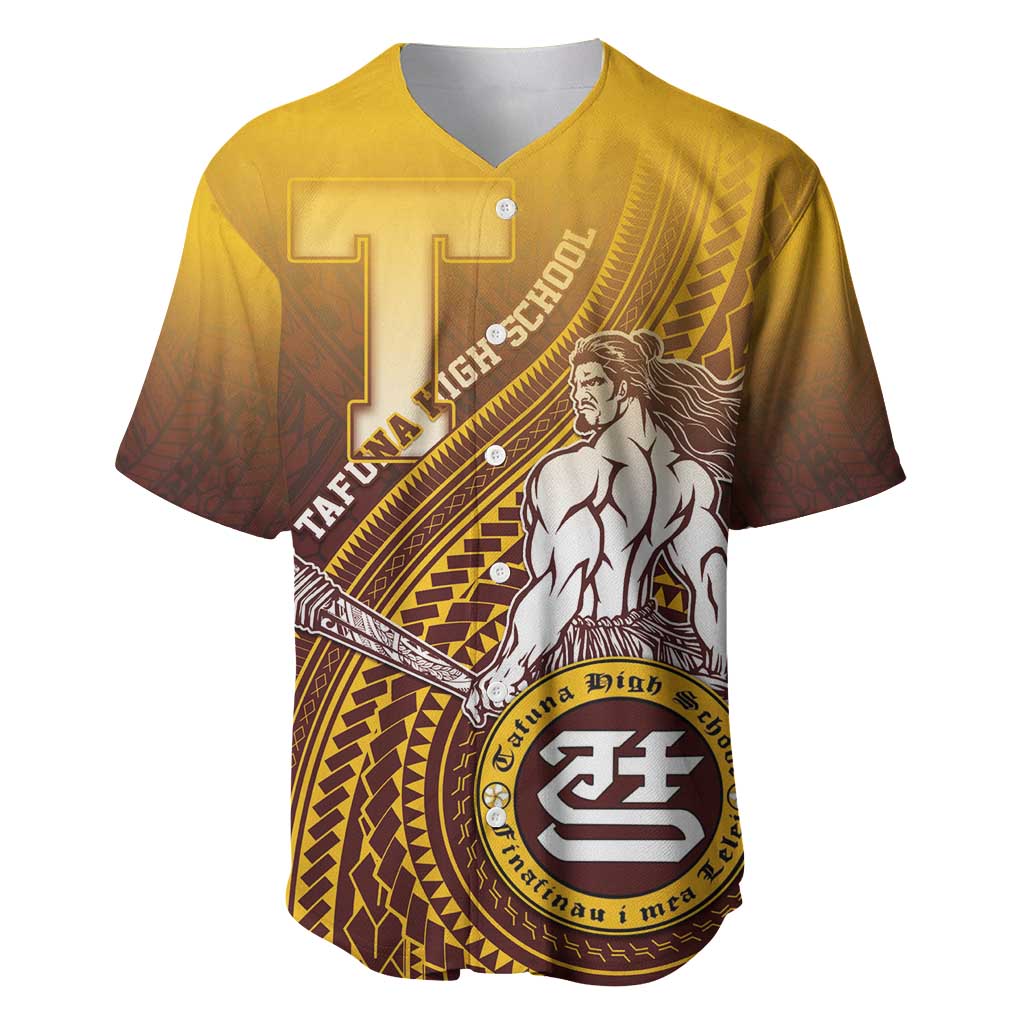 Personalized Tafuna High School Baseball Jersey Polynesian Warrior LT05 Maroon - Polynesian Pride