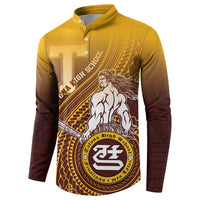 Personalized Tafuna High School Button Sweatshirt Polynesian Warrior LT05 - Polynesian Pride