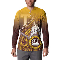 Personalized Tafuna High School Button Sweatshirt Polynesian Warrior LT05 - Polynesian Pride