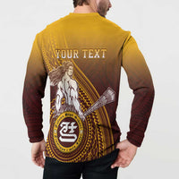 Personalized Tafuna High School Button Sweatshirt Polynesian Warrior LT05 - Polynesian Pride