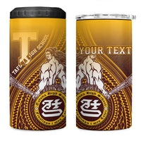 Personalized Tafuna High School 4 in 1 Can Cooler Tumbler Polynesian Warrior LT05 One Size: 16 oz Maroon - Polynesian Pride