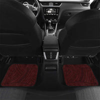 Tafuna High School Car Mats Polynesian Warrior LT05 Set 2pcs - Back Maroon - Polynesian Pride