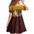 Personalized Tafuna High School Family Matching Off The Shoulder Long Sleeve Dress and Hawaiian Shirt Polynesian Warrior
