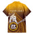Personalized Tafuna High School Family Matching Off The Shoulder Long Sleeve Dress and Hawaiian Shirt Polynesian Warrior