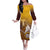 Personalized Tafuna High School Family Matching Off The Shoulder Long Sleeve Dress and Hawaiian Shirt Polynesian Warrior