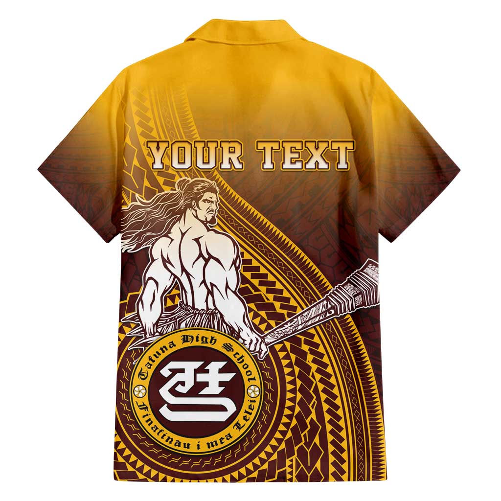 Personalized Tafuna High School Family Matching Off Shoulder Maxi Dress and Hawaiian Shirt Polynesian Warrior