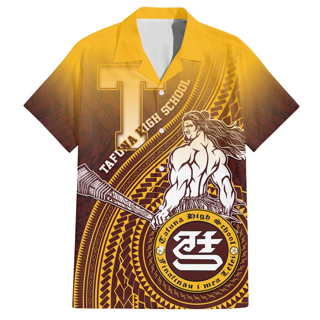 Personalized Tafuna High School Family Matching Puletasi and Hawaiian Shirt Polynesian Warrior