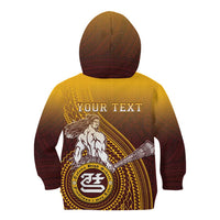 Personalized Tafuna High School Kid Hoodie Polynesian Warrior