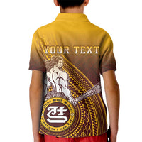 Personalized Tafuna High School Kid Polo Shirt Polynesian Warrior LT05 - Polynesian Pride
