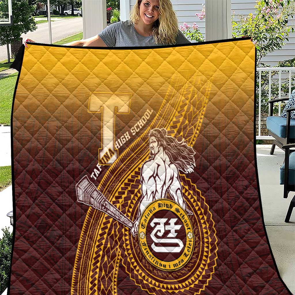 Tafuna High School Quilt Polynesian Warrior LT05 Maroon - Polynesian Pride