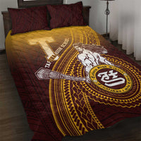 Tafuna High School Quilt Bed Set Polynesian Warrior