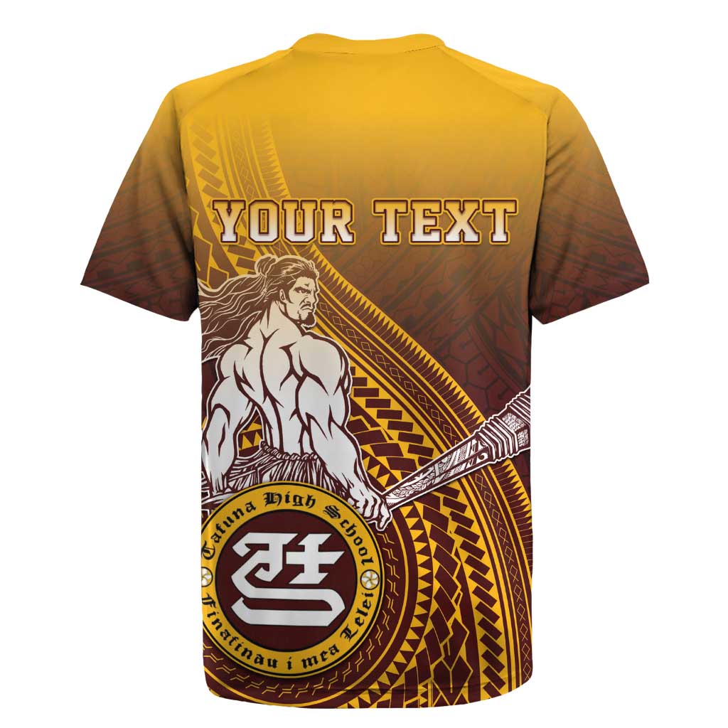 Personalized Tafuna High School Rugby Jersey Polynesian Warrior