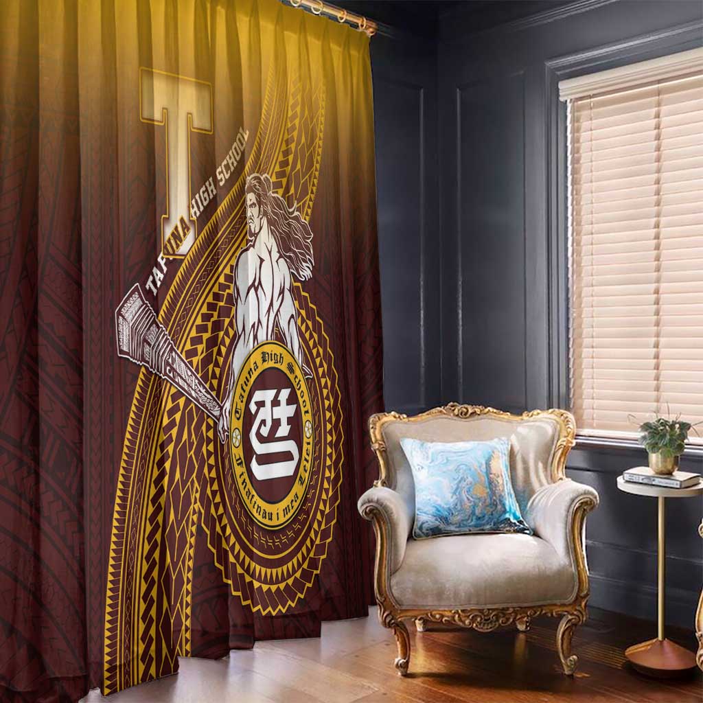 Tafuna High School Window Curtain Polynesian Warrior LT05 - Polynesian Pride