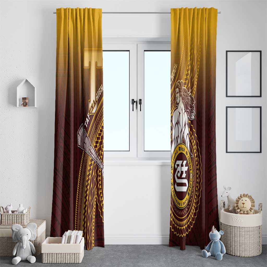 Tafuna High School Window Curtain Polynesian Warrior LT05 - Polynesian Pride