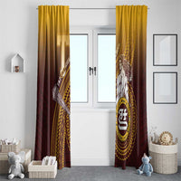 Tafuna High School Window Curtain Polynesian Warrior LT05 - Polynesian Pride