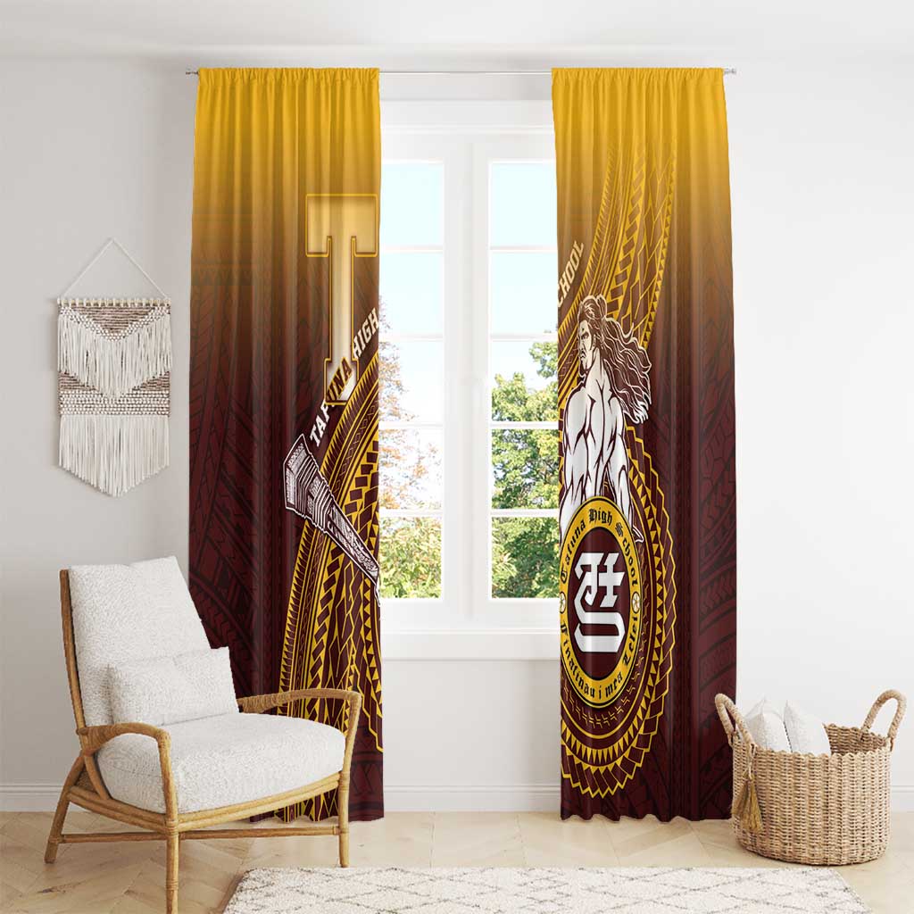 Tafuna High School Window Curtain Polynesian Warrior LT05 - Polynesian Pride