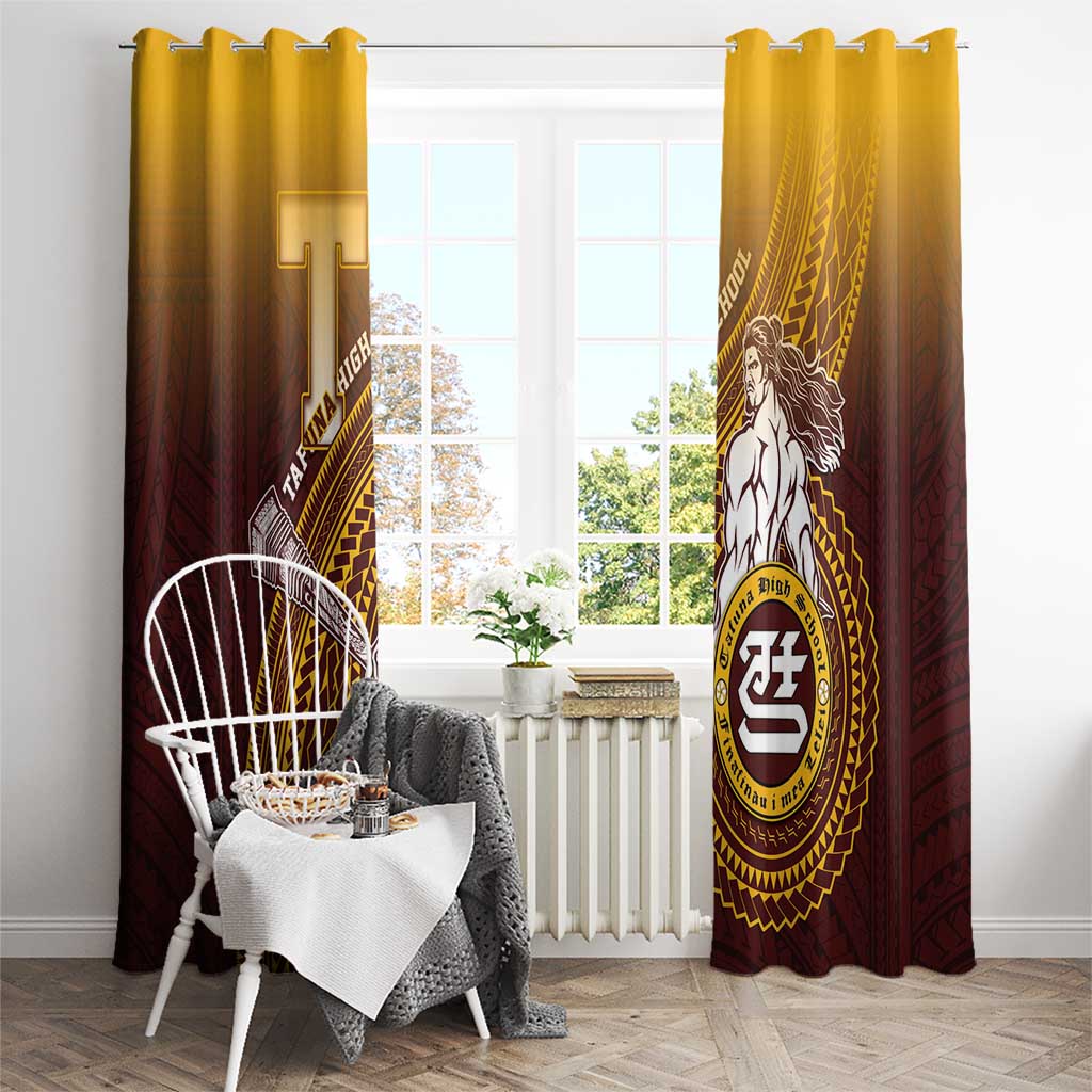 Tafuna High School Window Curtain Polynesian Warrior LT05 - Polynesian Pride