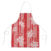 Hawaii Kakau Tribal Apron With Red Tiare