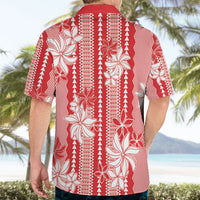 Hawaii Kakau Tribal Hawaiian Shirt With Red Tiare