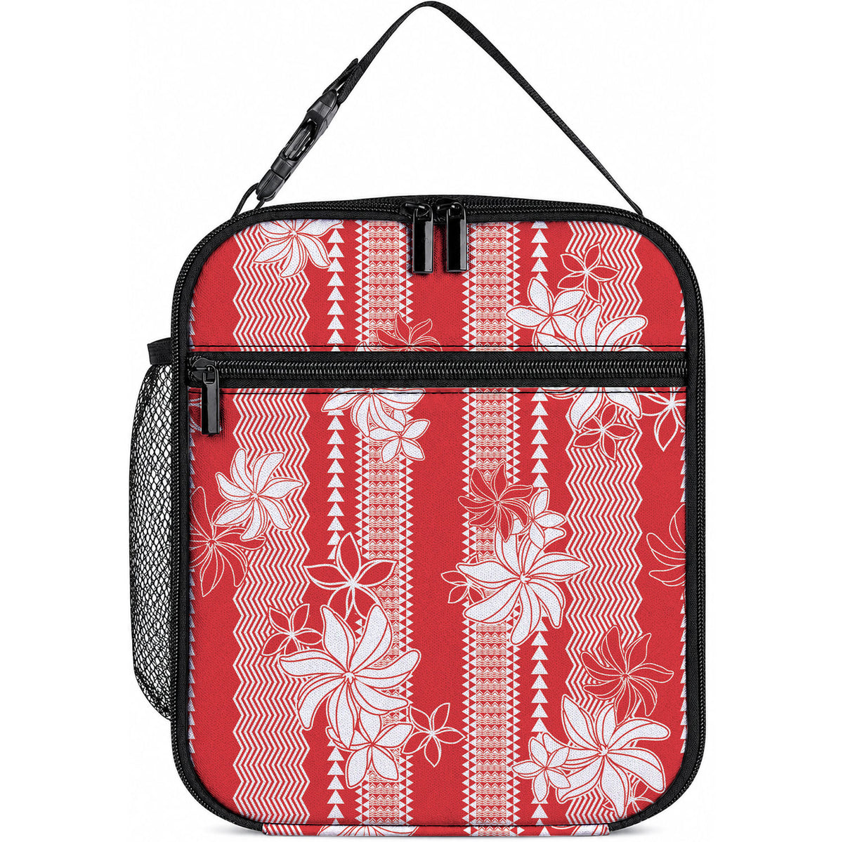 Hawaii Kakau Tribal Lunch Bag With Red Tiare