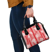 Hawaii Kakau Tribal Shoulder Handbag With Red Tiare