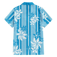 Hawaii Kakau Tribal Family Matching Mermaid Dress and Hawaiian Shirt With Blue Tiare LT05 - Polynesian Pride