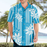 Hawaii Kakau Tribal Hawaiian Shirt With Blue Tiare