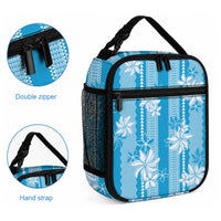 Hawaii Kakau Tribal Lunch Bag With Blue Tiare