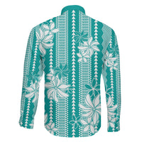 Hawaii Kakau Tribal Family Matching Mermaid Dress and Hawaiian Shirt With Teal Tiare LT05 - Polynesian Pride