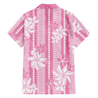 Hawaii Kakau Tribal Family Matching Off Shoulder Maxi Dress and Hawaiian Shirt With Pink Tiare LT05 - Polynesian Pride