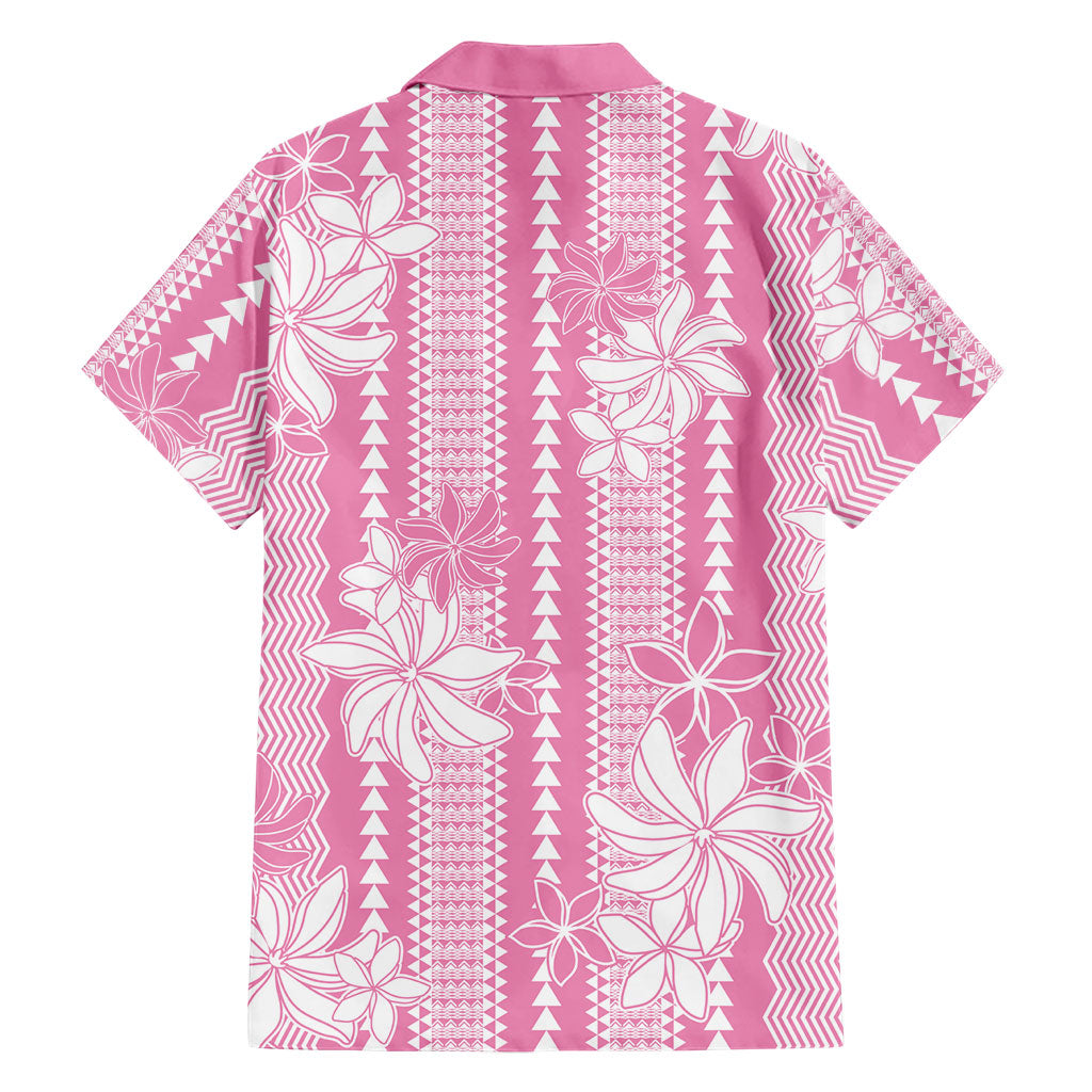 Hawaii Kakau Tribal Family Matching Summer Maxi Dress and Hawaiian Shirt With Pink Tiare LT05 - Polynesian Pride