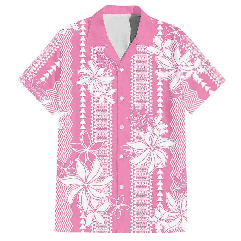 Hawaii Kakau Tribal Hawaiian Shirt With Pink Tiare